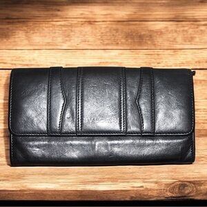 BVLGARI B.Zero One Black Leather Long Wallet